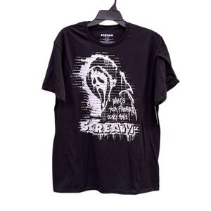 Scream Ghostface Graphic Cotton Shirt Sleeve T-Shirt Size L